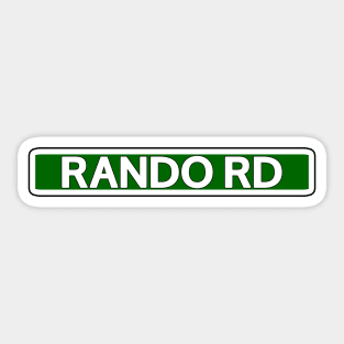 Rando Rd Street Sign Sticker